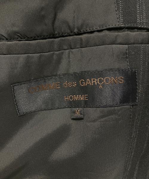 COMME des GARCONS HOMME（コムデギャルソン オム）COMME des GARCONS HOMME (コムデギャルソン オム) ムラ染めストライプレーヨンジャケット 98AW・田中期・田中オム ブラック サイズ:Mの古着・服飾アイテム