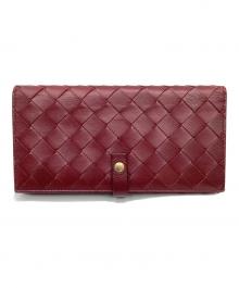 BOTTEGA VENETA（ボッテガベネタ）の古着「長財布」｜ボルドー