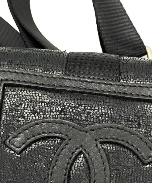 CHANEL（シャネル）CHANEL (シャネル) リザード型押しショルダーバッグ ブラックの古着・服飾アイテム