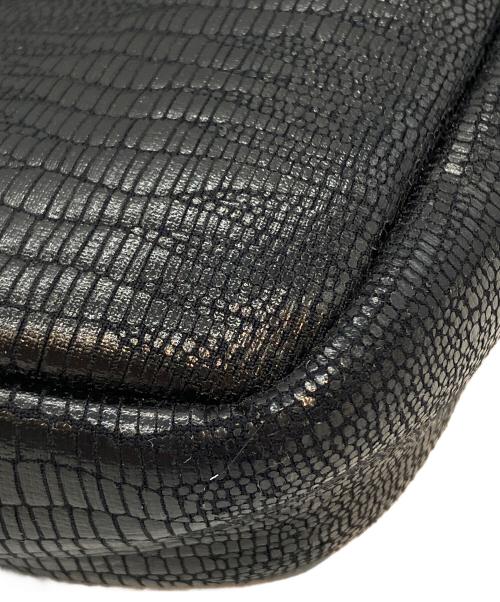 CHANEL（シャネル）CHANEL (シャネル) リザード型押しショルダーバッグ ブラックの古着・服飾アイテム
