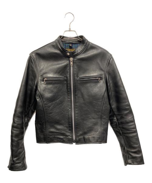 VANSON（バンソン）VANSON (バンソン) シングルライダースジャケット ブラック サイズ:38の古着・服飾アイテム