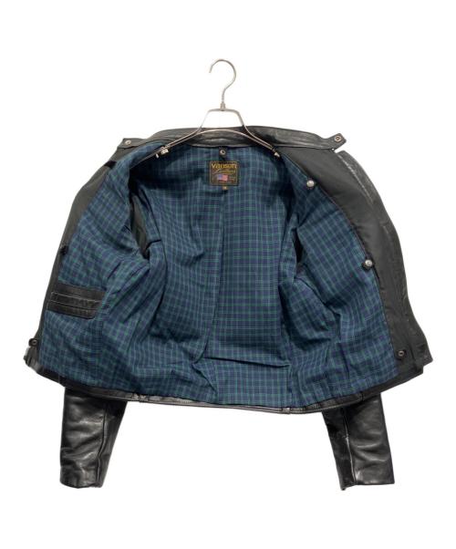 VANSON（バンソン）VANSON (バンソン) シングルライダースジャケット ブラック サイズ:38の古着・服飾アイテム