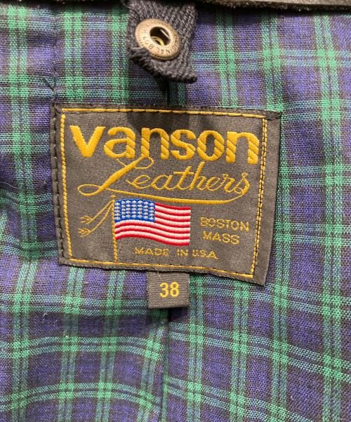 VANSON（バンソン）VANSON (バンソン) シングルライダースジャケット ブラック サイズ:38の古着・服飾アイテム