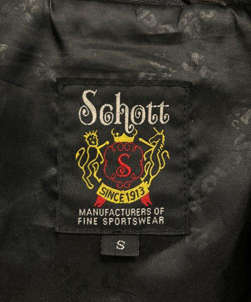 Schott（ショット）Schott (ショット) ダブルライダースジャケット ブラック サイズ:Sの古着・服飾アイテム