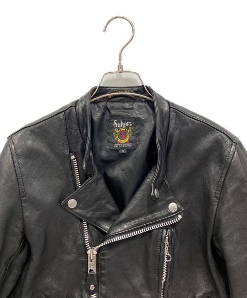 Schott（ショット）Schott (ショット) ダブルライダースジャケット ブラック サイズ:Sの古着・服飾アイテム