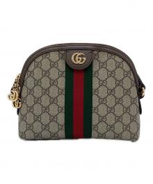 GUCCI（グッチ）の古着「スモールショルダーバッグ」｜ベージュ×グリーン