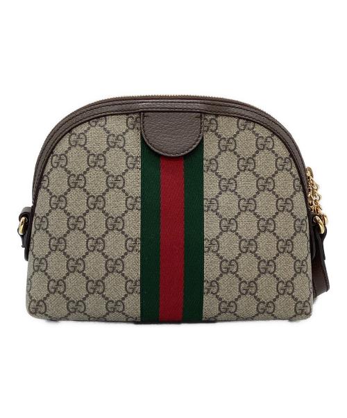 GUCCI（グッチ）GUCCI (グッチ) スモールショルダーバッグ ベージュ×グリーンの古着・服飾アイテム