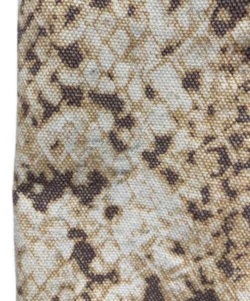 stussy（ステューシー）stussy (ステューシー) ウォッシュドキャンバスビッグデニム イエロー×ブラウン サイズ:34の古着・服飾アイテム