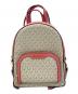 MICHAEL KORS（マイケル・コース）の古着「JAYCEE MD ZIP PKT BACKPACK」｜アイボリー×ピンク