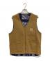CarHartt（カーハート）の古着「リバーシブルベスト」｜ブラウン×ネイビー