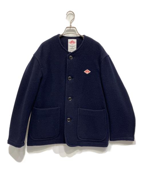 DANTON（ダントン）DANTON (ダントン) ノーカラーウールジャケット ネイビー サイズ:Lの古着・服飾アイテム