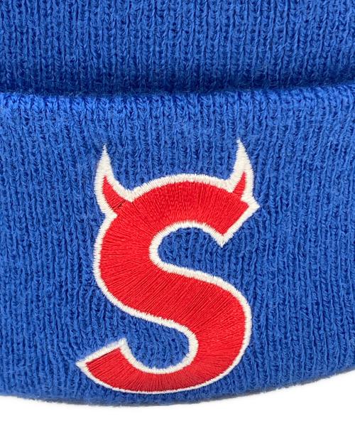 SUPREME（シュプリーム）SUPREME (シュプリーム) New Era (ニューエラ) ニット帽 ブルーの古着・服飾アイテム