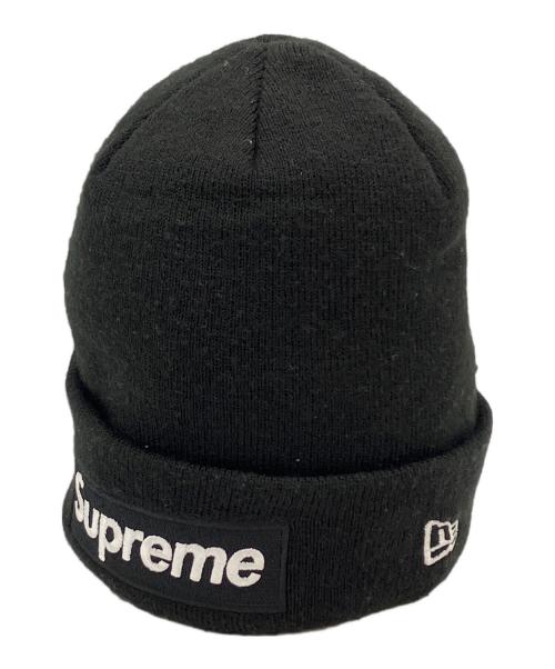SUPREME（シュプリーム）SUPREME (シュプリーム) New Era (ニューエラ) ニット帽 ブラック×ホワイトの古着・服飾アイテム