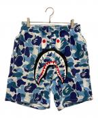 A BATHING APEアベイシングエイプ）の古着「ハーフパンツ」｜ブルー×ホワイト