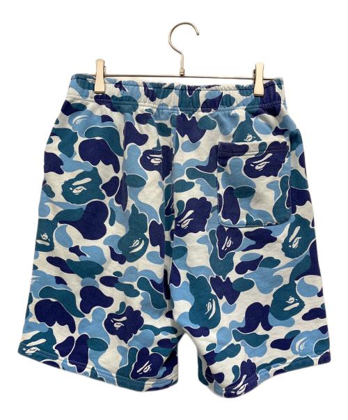 A BATHING APE（アベイシングエイプ）A BATHING APE (アベイシングエイプ) ハーフパンツ ブルー×ホワイト サイズ:Mの古着・服飾アイテム