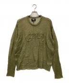 stussyステューシー）の古着「薄手ニット」｜オリーブ
