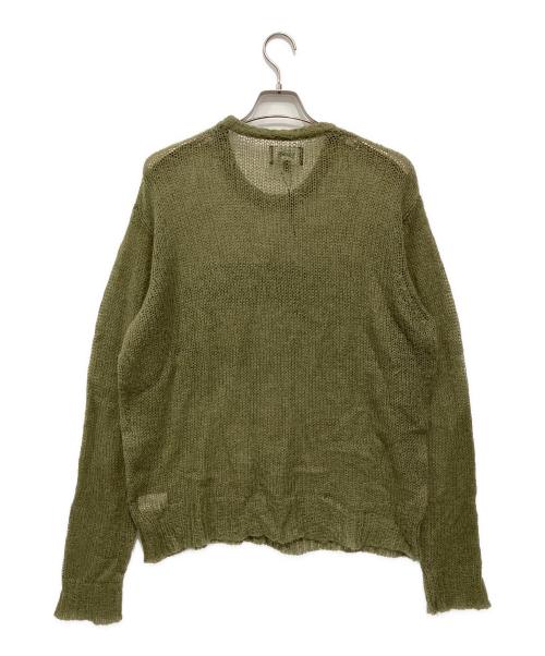 stussy（ステューシー）stussy (ステューシー) 薄手ニット オリーブ サイズ:Lの古着・服飾アイテム