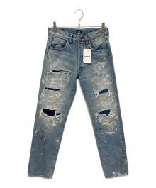 cee jeanss（シィ―ジーンズ）の古着「ダメージ加工デニムパンツ」｜インディゴ