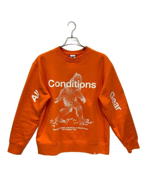 NIKE ACG（ナイキエーシージー）NIKE ACG (ナイキエーシージー) スウェット オレンジ×ホワイト サイズ:XSの古着・服飾アイテム
