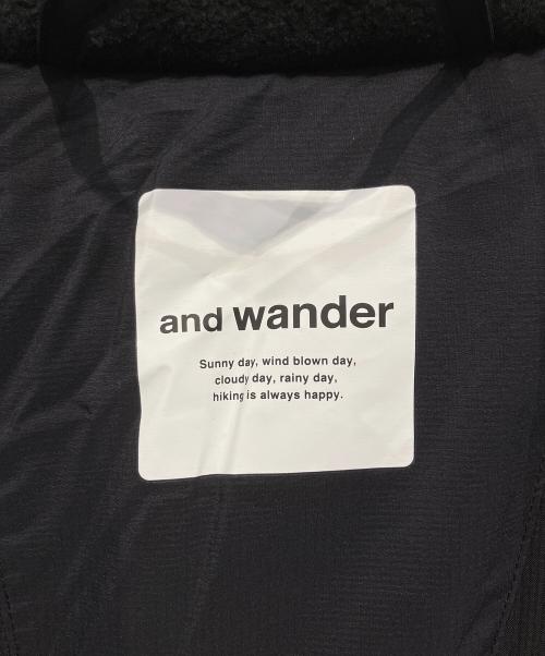 and wander（アンドワンダー）and wander (アンドワンダー) トップフリースコート ブラック サイズ:L/XLの古着・服飾アイテム