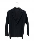 HOMME PLISSE ISSEY MIYAKEオム プリッセ イッセイ ミヤケ）の古着「BASICSプリーツジャケット」｜ブラック