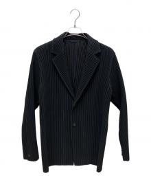 HOMME PLISSE ISSEY MIYAKE（オム プリッセ イッセイ ミヤケ）の古着「BASICSプリーツジャケット」｜ブラック