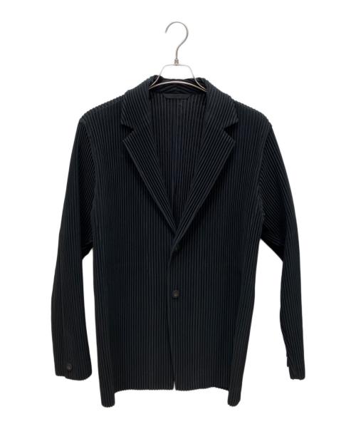 HOMME PLISSE ISSEY MIYAKE（オム プリッセ イッセイ ミヤケ）HOMME PLISSE ISSEY MIYAKE (オム プリッセ イッセイ ミヤケ) BASICSプリーツジャケット ブラック サイズ:3の古着・服飾アイテム