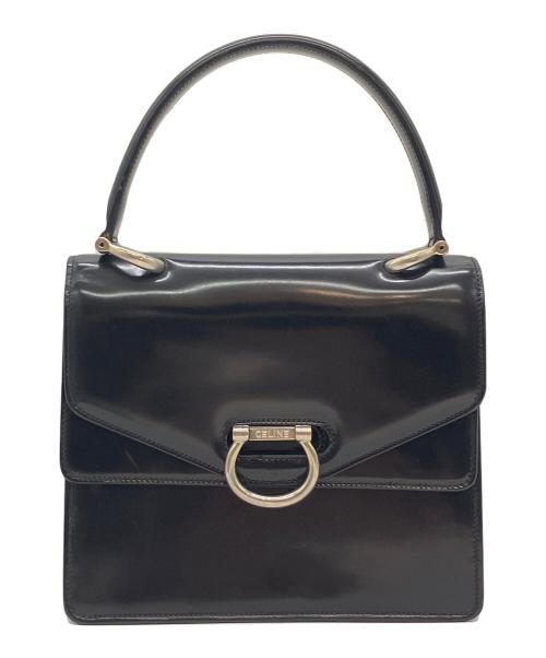 CELINE（セリーヌ）CELINE (セリーヌ) ガンチーニWフラップハンドバッグ ブラックの古着・服飾アイテム