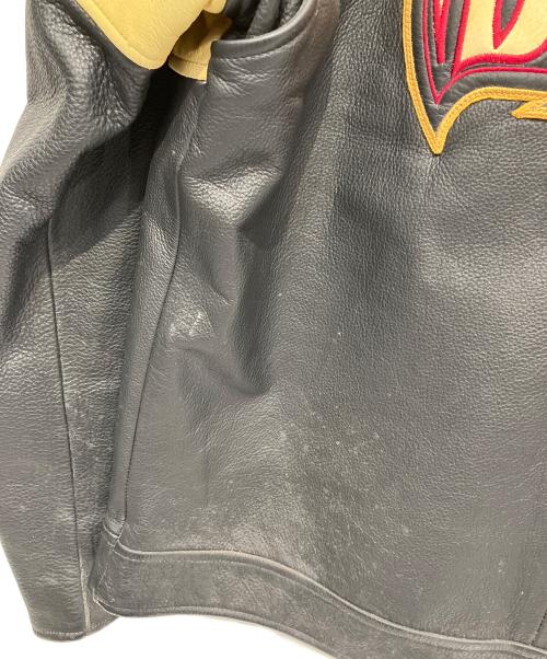 HARLEY-DAVIDSON（ハーレーダビッドソン）HARLEY-DAVIDSON (ハーレーダビッドソン) ライダースジャケット ブラック×イエロー サイズ:Lの古着・服飾アイテム