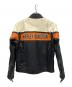 HARLEY-DAVIDSON (ハーレーダビッドソン) ライダースジャケット ブラック×ホワイト×オレンジ サイズ:L：18000円