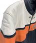 中古・古着 HARLEY-DAVIDSON (ハーレーダビッドソン) ライダースジャケット ブラック×ホワイト×オレンジ サイズ:L：18000円
