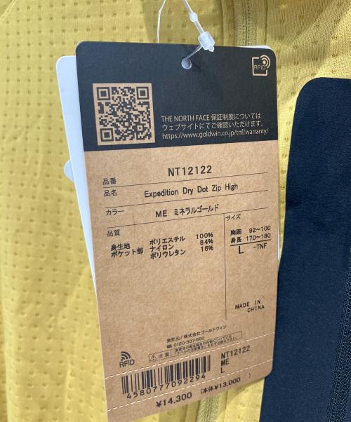 THE NORTH FACE（ザ ノース フェイス）THE NORTH FACE (ザ ノース フェイス) エクスペディションドライドットジップハイ Expedition Dry Dot Zip High イエロー×ブラック サイズ:L 未使用品の古着・服飾アイテム