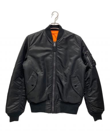 中古・古着通販】ALPHA (アルファ) MA-1ジャケット ブラック×オレンジ