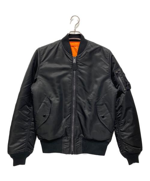ALPHA（アルファ）ALPHA (アルファ) MA-1ジャケット ブラック×オレンジ サイズ:Mの古着・服飾アイテム