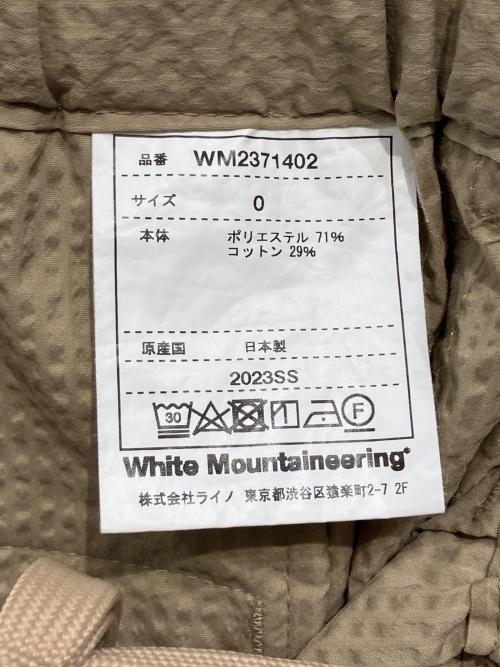 WHITE MOUNTAINEERING（ホワイトマウンテ二アニング）WHITE MOUNTAINEERING (ホワイトマウンテ二アニング) SEERSUCKER WIDE TAPERED PANTS ベージュの古着・服飾アイテム