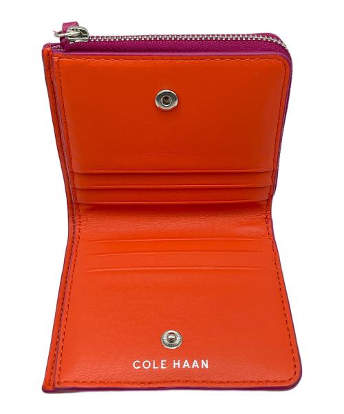 COLE HAAN（コールハーン）COLE HAAN (コールハーン) 2つ折り財布 パープル×レッドの古着・服飾アイテム