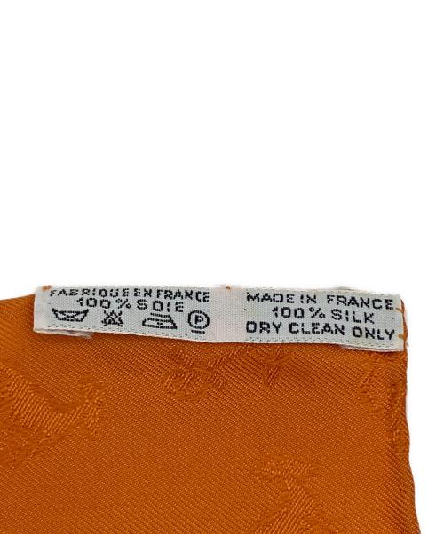 HERMES（エルメス）HERMES (エルメス) スカーフ カレ90 LE GEOGRAPHE オレンジの古着・服飾アイテム