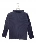 HOMME PLISSE ISSEY MIYAKEオム プリッセ イッセイ ミヤケ）の古着「長袖カットソー」｜ネイビー