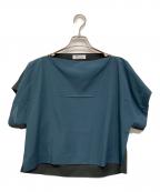 132 5. ISSEY MIYAKE132 5. イッセイ ミヤケ）の古着「半袖ブラウス」｜ネイビー×ダークグリーン