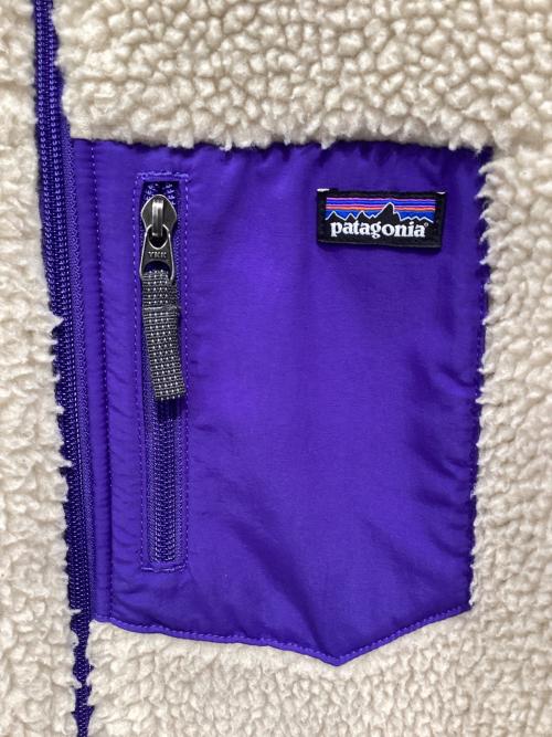 Patagonia（パタゴニア）Patagonia (パタゴニア) レトロXフリースジャケット ベージュ×パープル サイズ:XLの古着・服飾アイテム