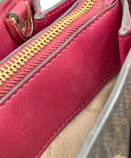 MICHAEL KORS（マイケルコース）MICHAEL KORS (マイケルコース) 2WAYバッグ ブラウン×ピンクの古着・服飾アイテム