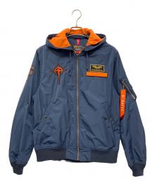ALPHA INDUSTRIES（アルファインダストリーズ）の古着「MA-1 NATUS」｜ネイビー×オレンジ