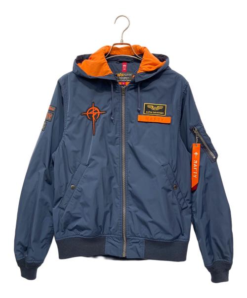 ALPHA INDUSTRIES（アルファインダストリーズ）ALPHA INDUSTRIES (アルファインダストリーズ) MA-1 NATUS ネイビー×オレンジ サイズ:XLの古着・服飾アイテム