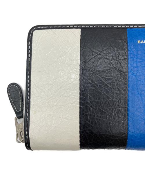 BALENCIAGA（バレンシアガ）BALENCIAGA (バレンシアガ) 長財布 バザール ホワイト×ブルーの古着・服飾アイテム