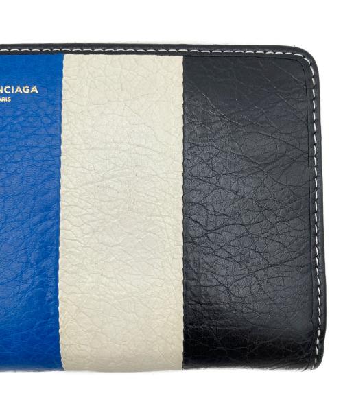 BALENCIAGA（バレンシアガ）BALENCIAGA (バレンシアガ) 長財布 バザール ホワイト×ブルーの古着・服飾アイテム