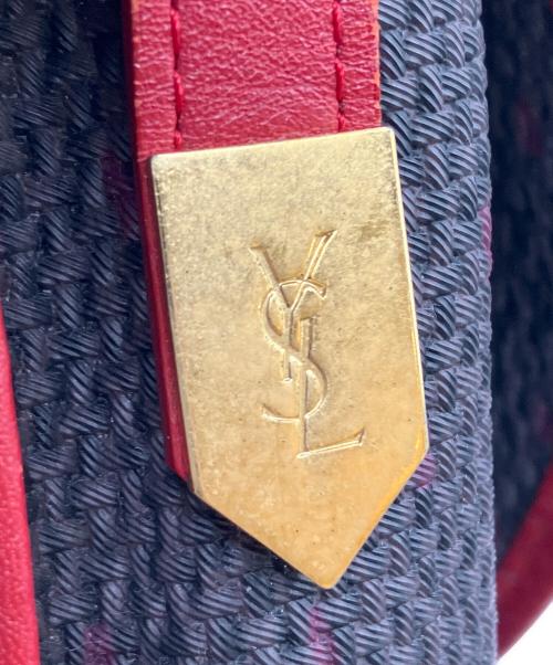 Yves Saint Laurent（イヴサンローラン）Yves Saint Laurent (イヴサンローラン) ポシェット ネイビー×レッドの古着・服飾アイテム