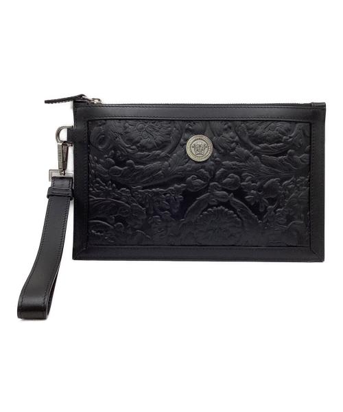 VERSACE（ヴェルサーチェ）VERSACE (ヴェルサーチェ) クラッチバッグ ブラックの古着・服飾アイテム