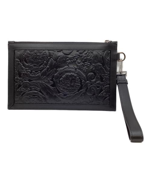 VERSACE（ヴェルサーチェ）VERSACE (ヴェルサーチェ) クラッチバッグ ブラックの古着・服飾アイテム