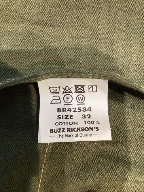 BUZZ RICKSON'S（バズリクソンズ）Buzz Rickson's (バズリクソンズ) ヘリンボーンパンツ オリーブ サイズ:32の古着・服飾アイテム