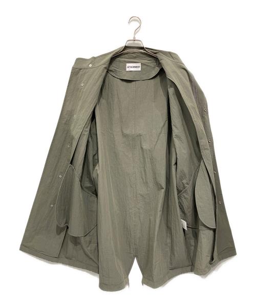 ATTACHMENT（アタッチメント）ATTACHMENT (アタッチメント) ノーカラーコート オリーブ サイズ:3の古着・服飾アイテム